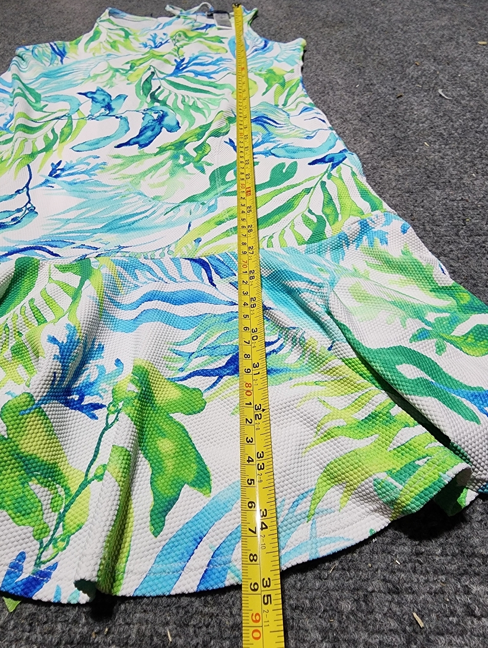 Island Cays Sea Fronds High-Neck Flounce Spa Dress Coverup Pockets UPF 50 Small - Picture 11 of 11
